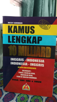 Image of KAMUS LENGKAP 10 MILLIARRD INGGRIS - INDONESIA