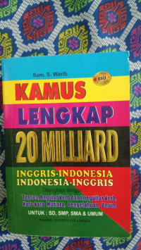 Image of KAMUS LENGKAP 20 MILLIARD INGGRIS-INDONESIA, INDONESIA-INGGRIS