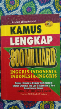 Image of KAMUS LENGKAP 800 MILLIARD INGGRIS-INDONESIA, INDONESIA-INGGRIS