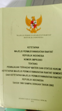 Image of MAJELIS PERMUSYAWARATAN RAKYAT REPUBLIK INDONESIA