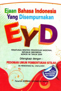 Image of Ejaan Bahasa Indonesia yang di sempurnakan EYD